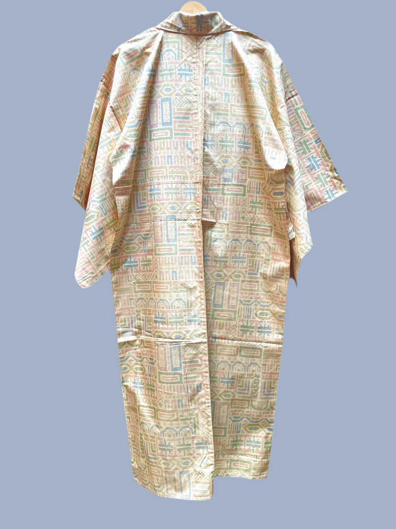 Kimono Single Layer Woven Tsumugi Cool Shapes