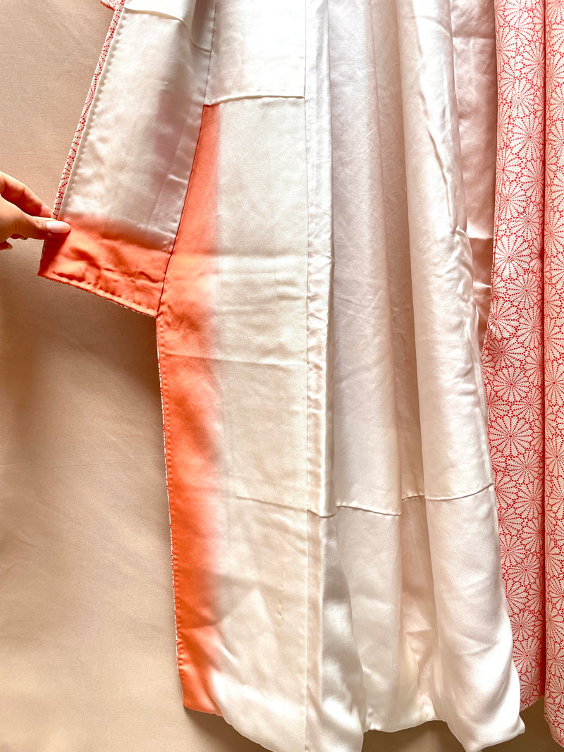 Kimono Chrysantemus Patterns in Salmon Orange