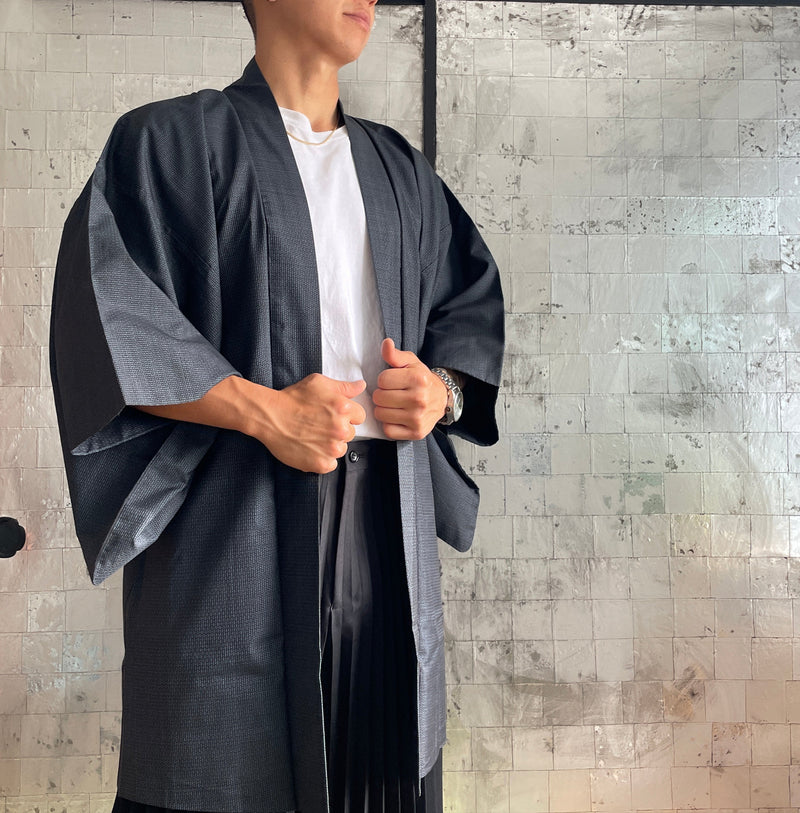 Mens Haori Jacket Oshima with Art Back