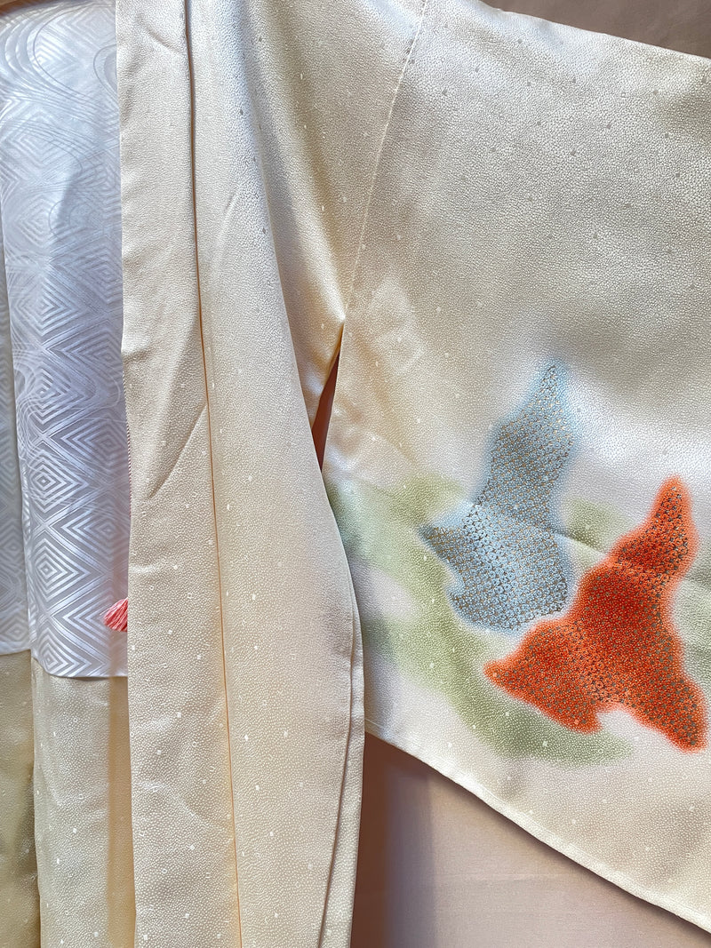 Haori Jacket in Dreamy Yellow Silk
