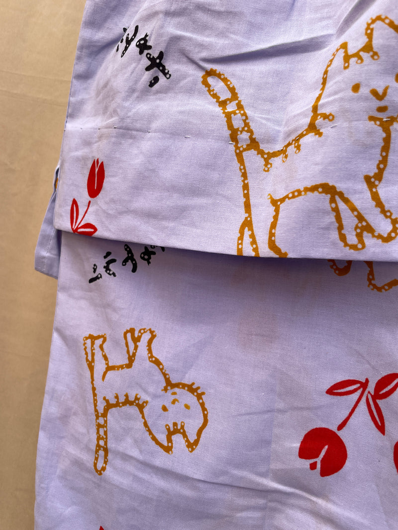 Kids Yukata in Purple Cotton