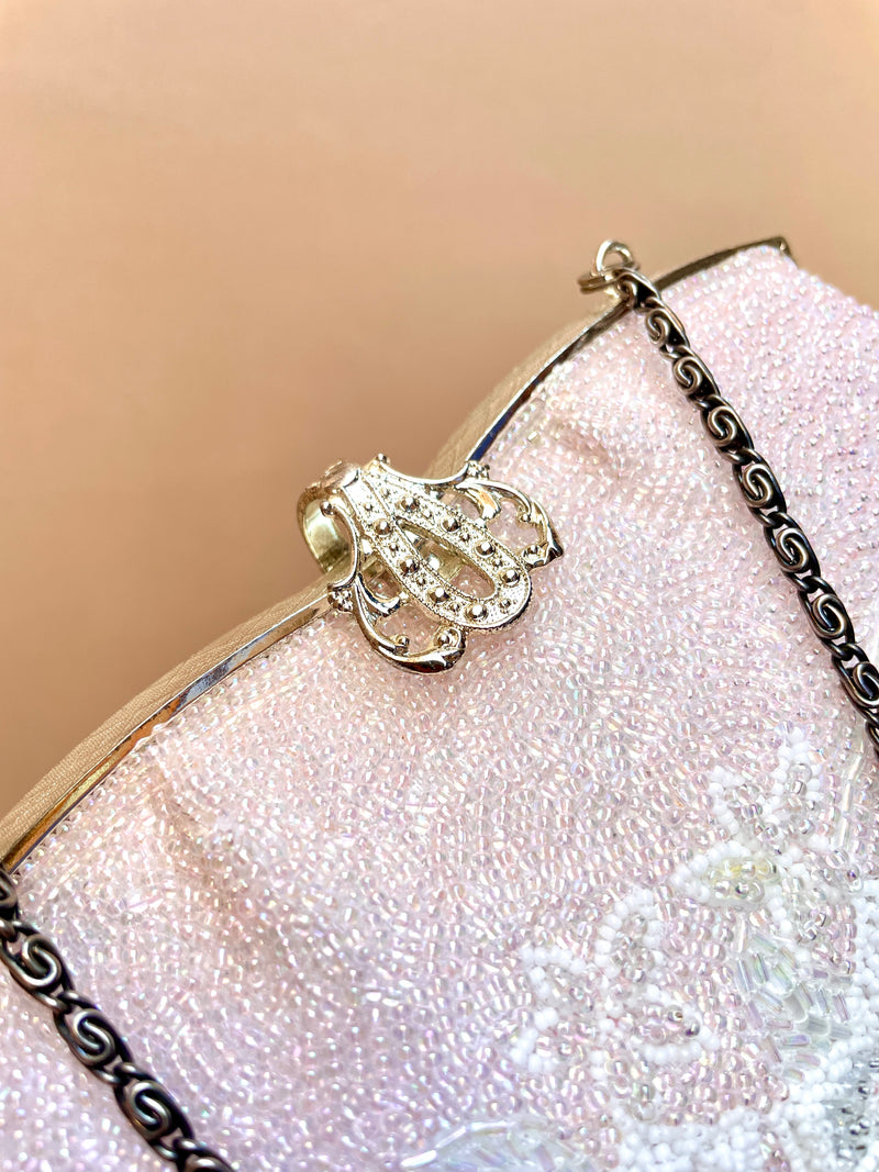 Beaded Kimono Handbag with Flowers