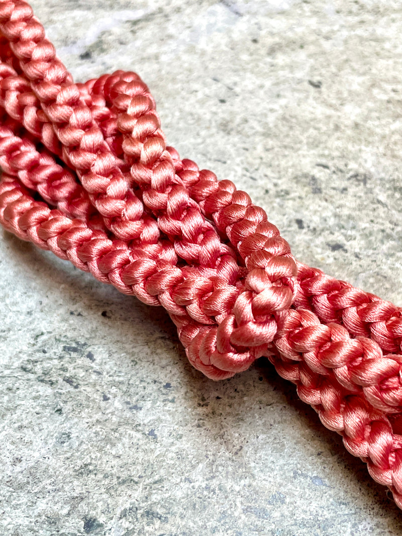 Obijime Round Braid Mauve Pink in Silk