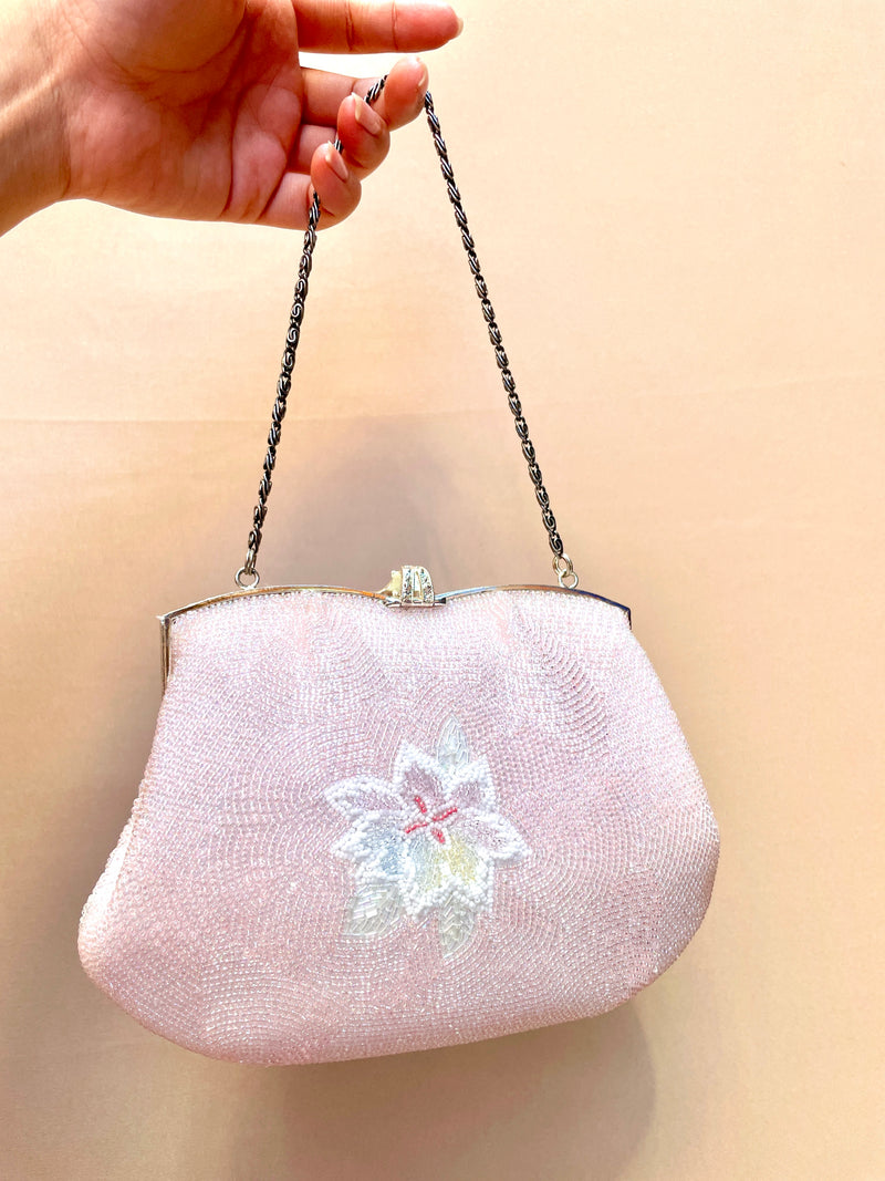 Beaded Kimono Handbag with Flowers