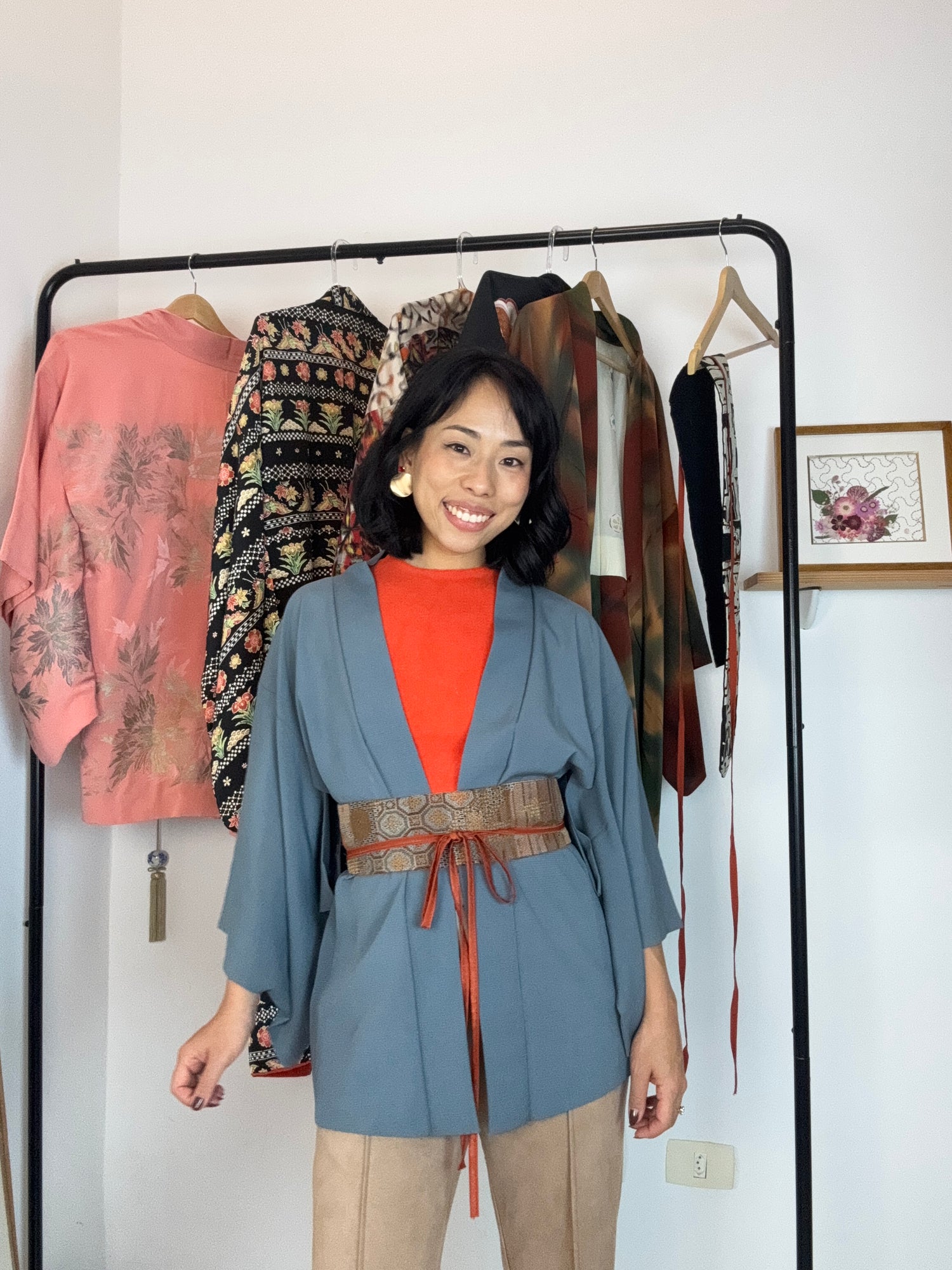 Haori Sheer Petrol Takashimaya in Silk
