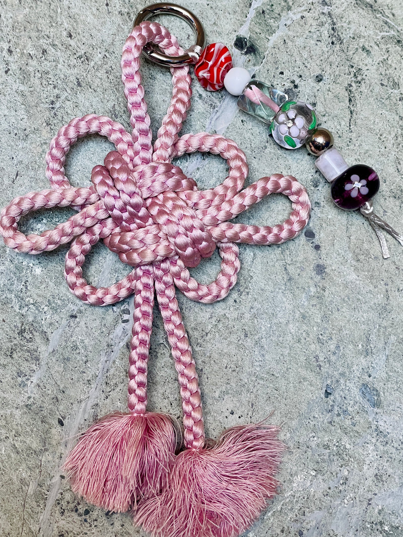 Obijime Bag Charm Lilac in Silk