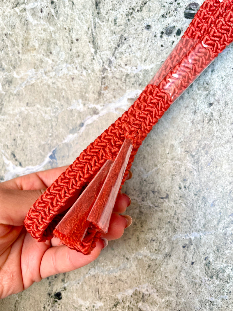 Obijimen Belt Burnt Orange in Silk