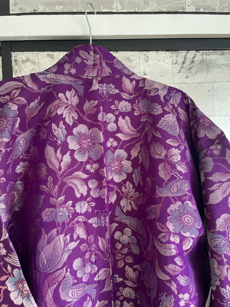 Kimono Vintage Purple with Embroidery