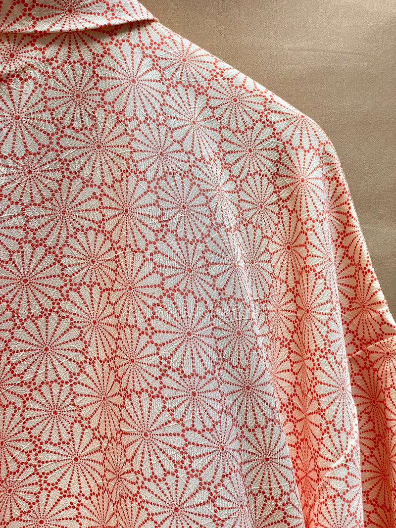 Kimono Chrysantemus Patterns in Salmon Orange