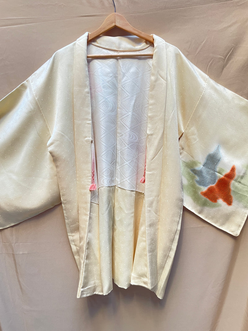 Haori Jacket in Dreamy Yellow Silk