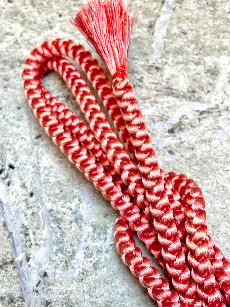 Obijime Round Braid Mauve Pink in Silk