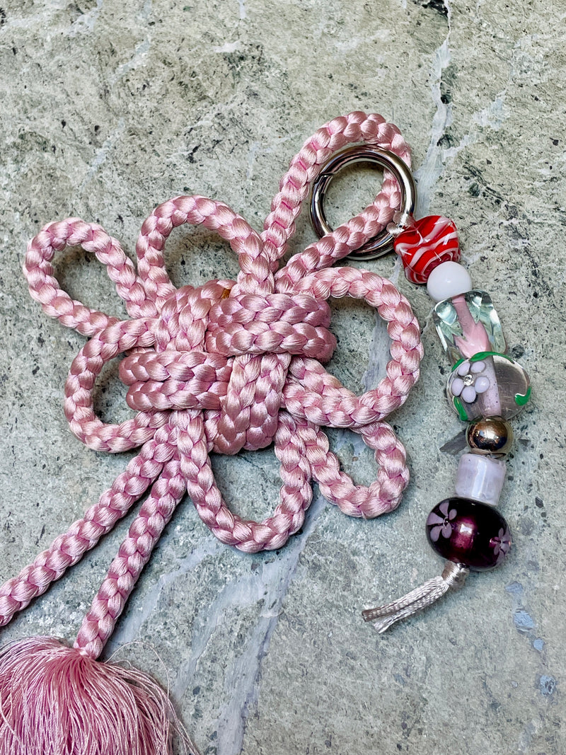 Obijime Bag Charm Lilac in Silk
