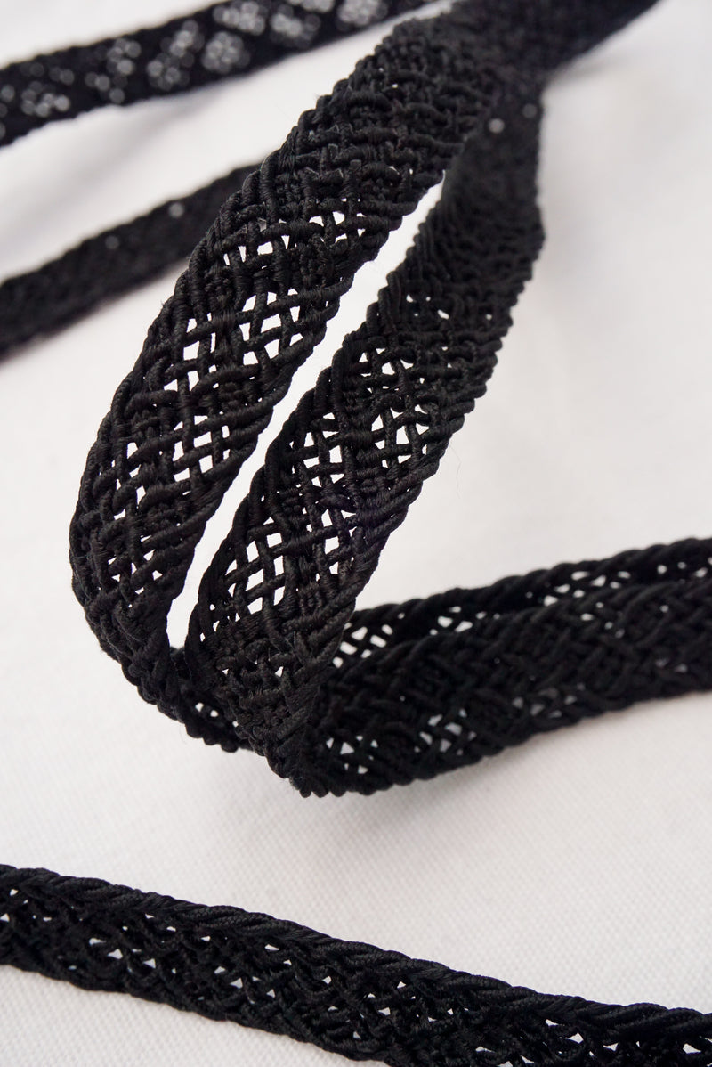 Obijime Flat Braid Black
