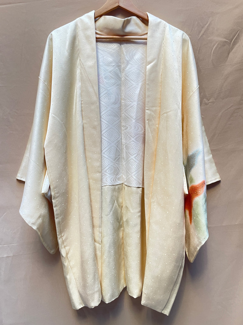 Haori Jacket in Dreamy Yellow Silk