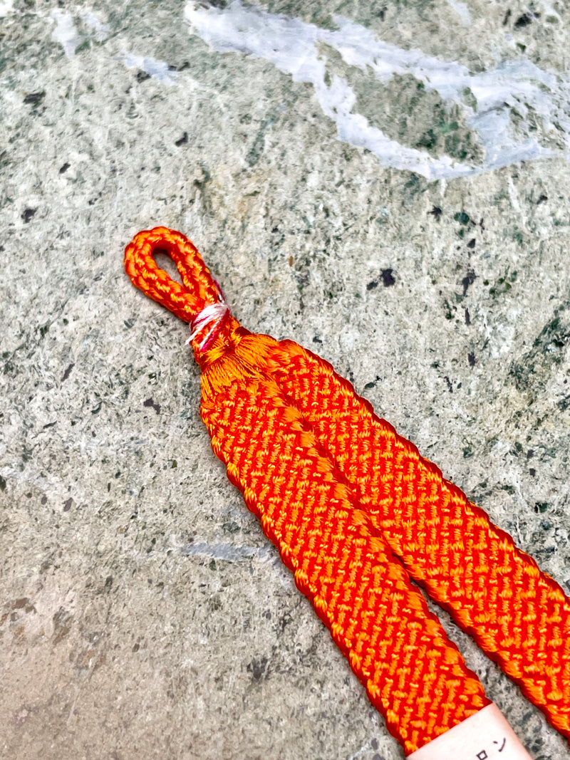 Haorihimo Belts Orange in Silk (set of 2)