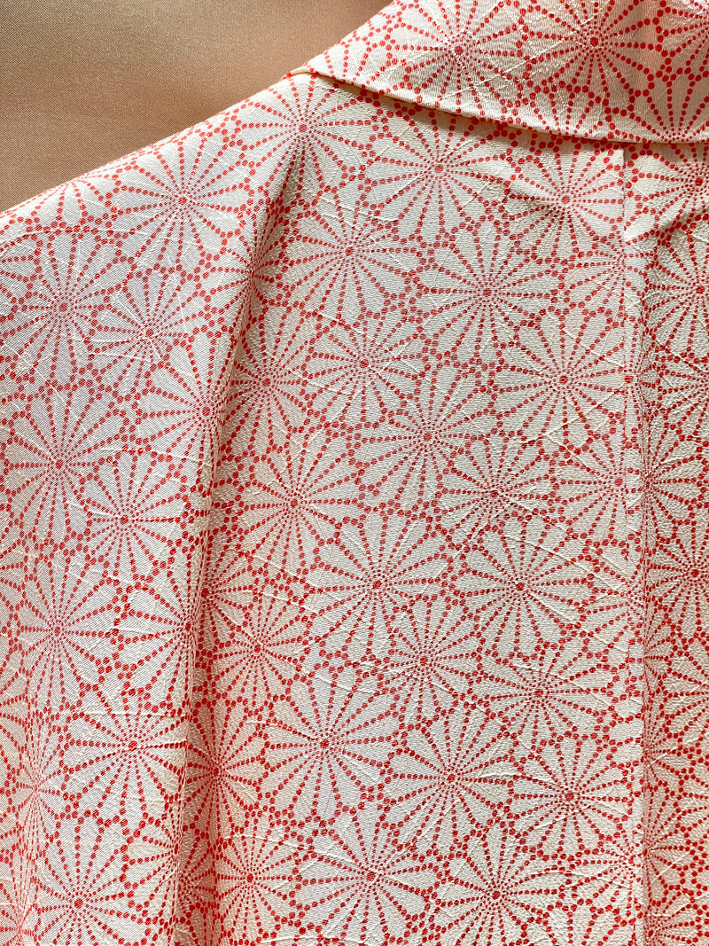 Kimono Chrysantemus Patterns in Salmon Orange
