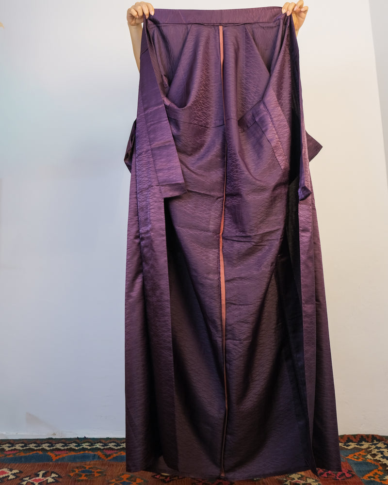 Kimono Dark Purple in Single Layer SIlk