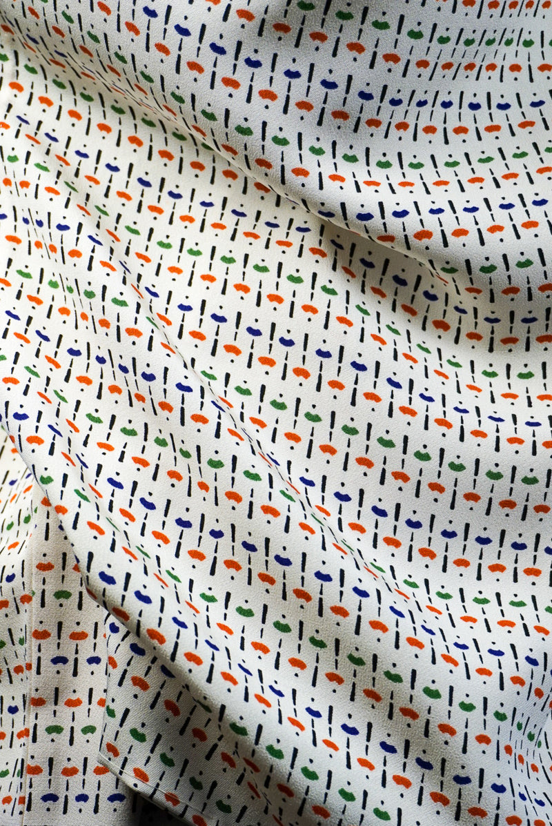 Kimono Single Layer Tiny fans in Silk