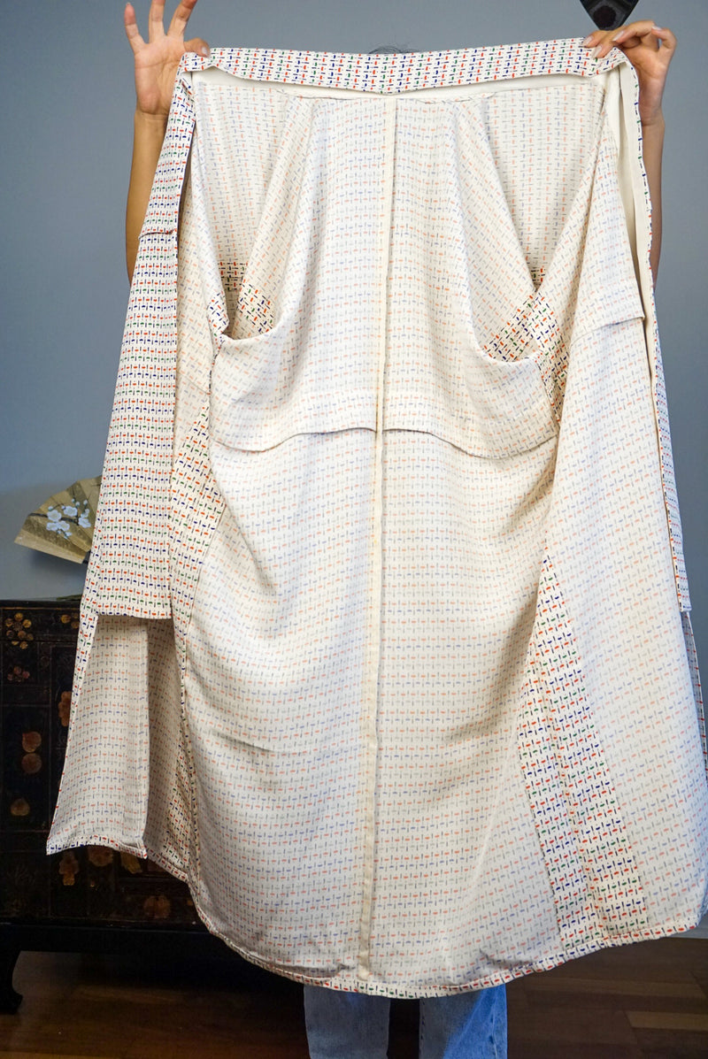 Kimono Single Layer Tiny fans in Silk