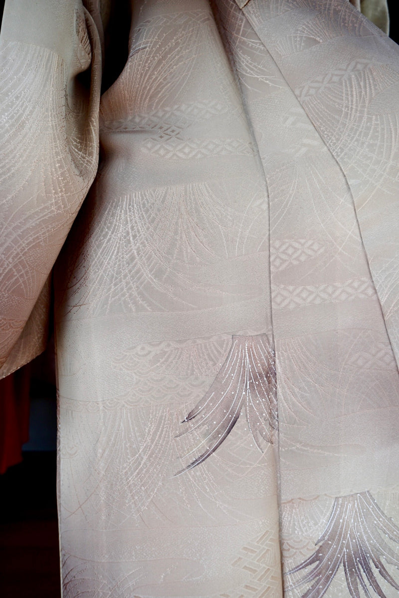 Kimono One Layer Pale Dusty Lilac in Silk