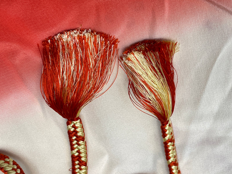 Obijime Flat Braided Orange and Yellow