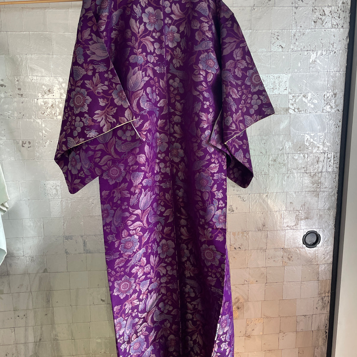 Kimono Vintage Purple with Embroidery