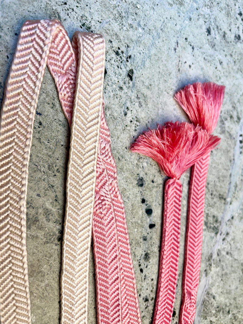Obijime Flat Pink and White Ombre