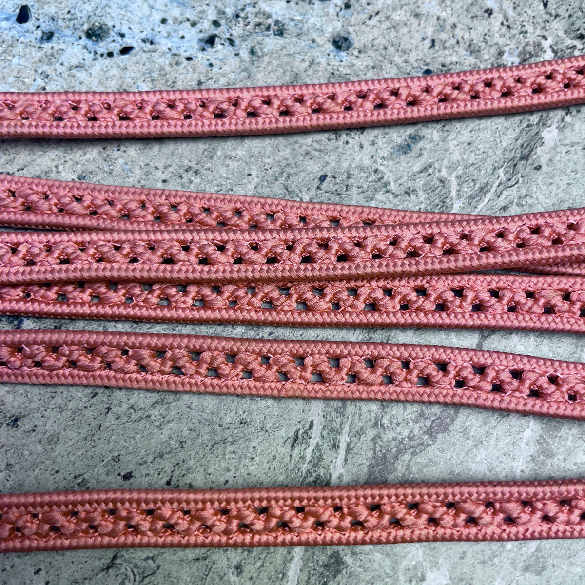 Obijime Belt Flat Braided in Mauve Pink Silk