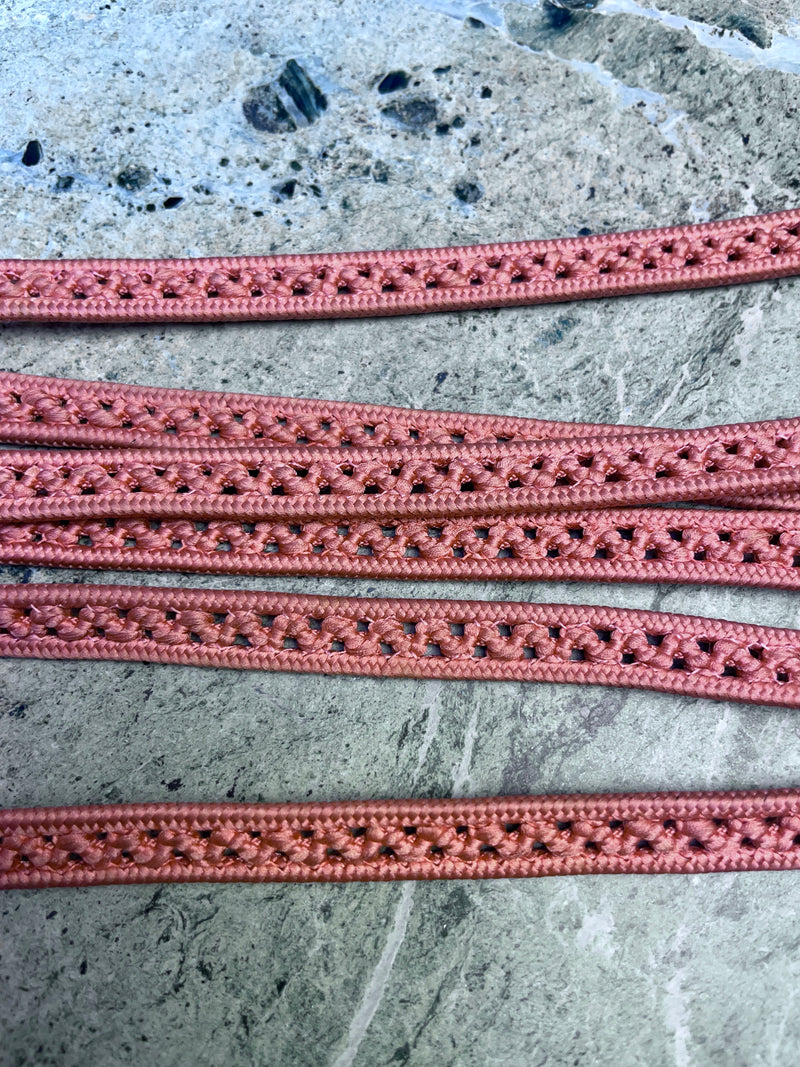 Obijime Belt Flat Braided in Mauve Pink Silk