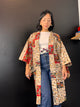 Haori Meisen Tsumugi Colorful Branches in Silk