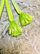 Obijime Belt Flat Lime Green and White