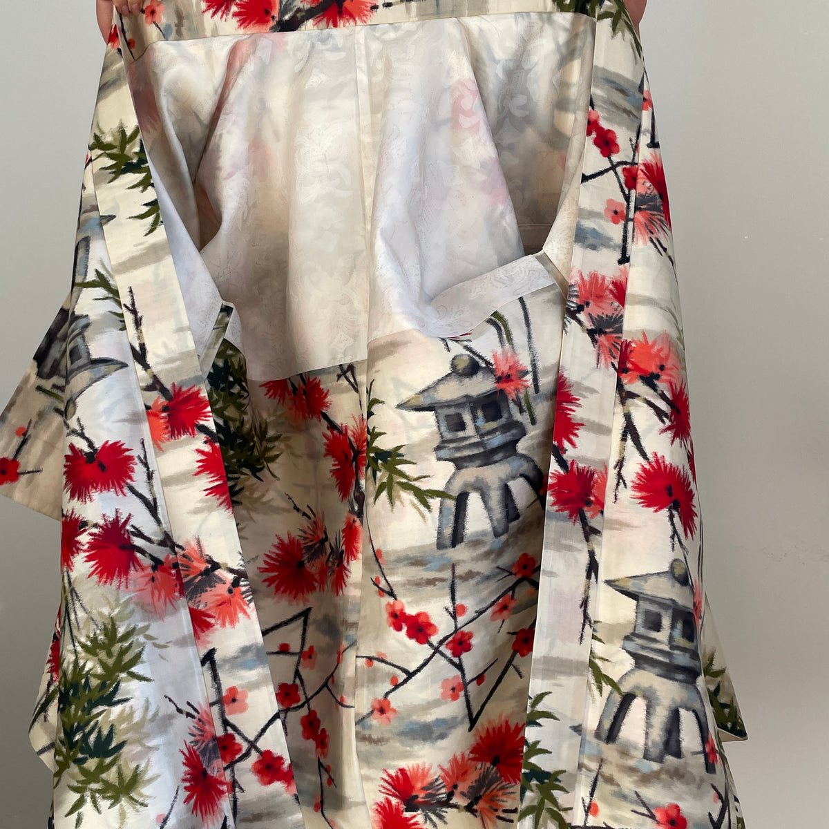 Haori Meisen Antique Japanese Garden in Silk