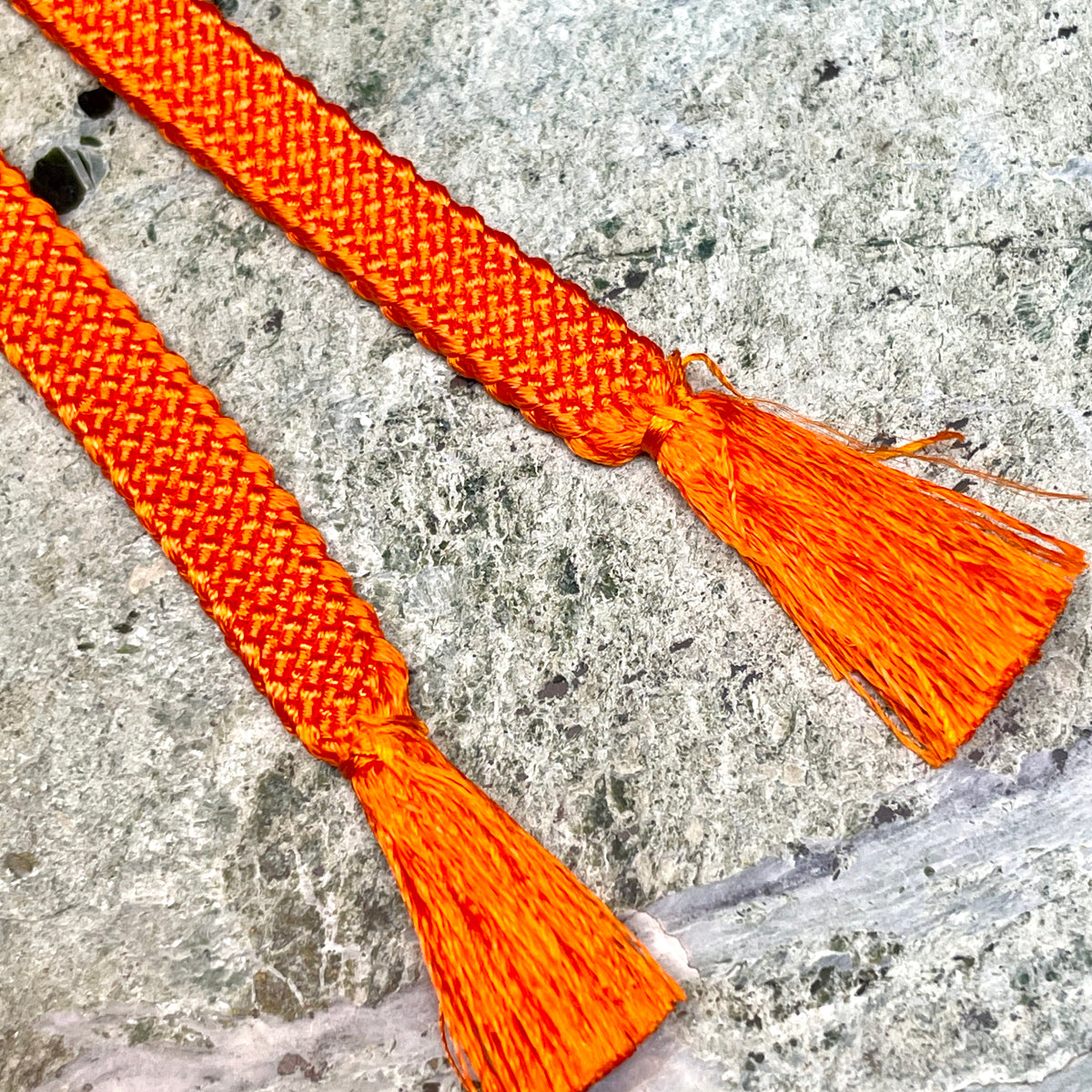 Haorihimo Belts Orange in Silk (set of 2)