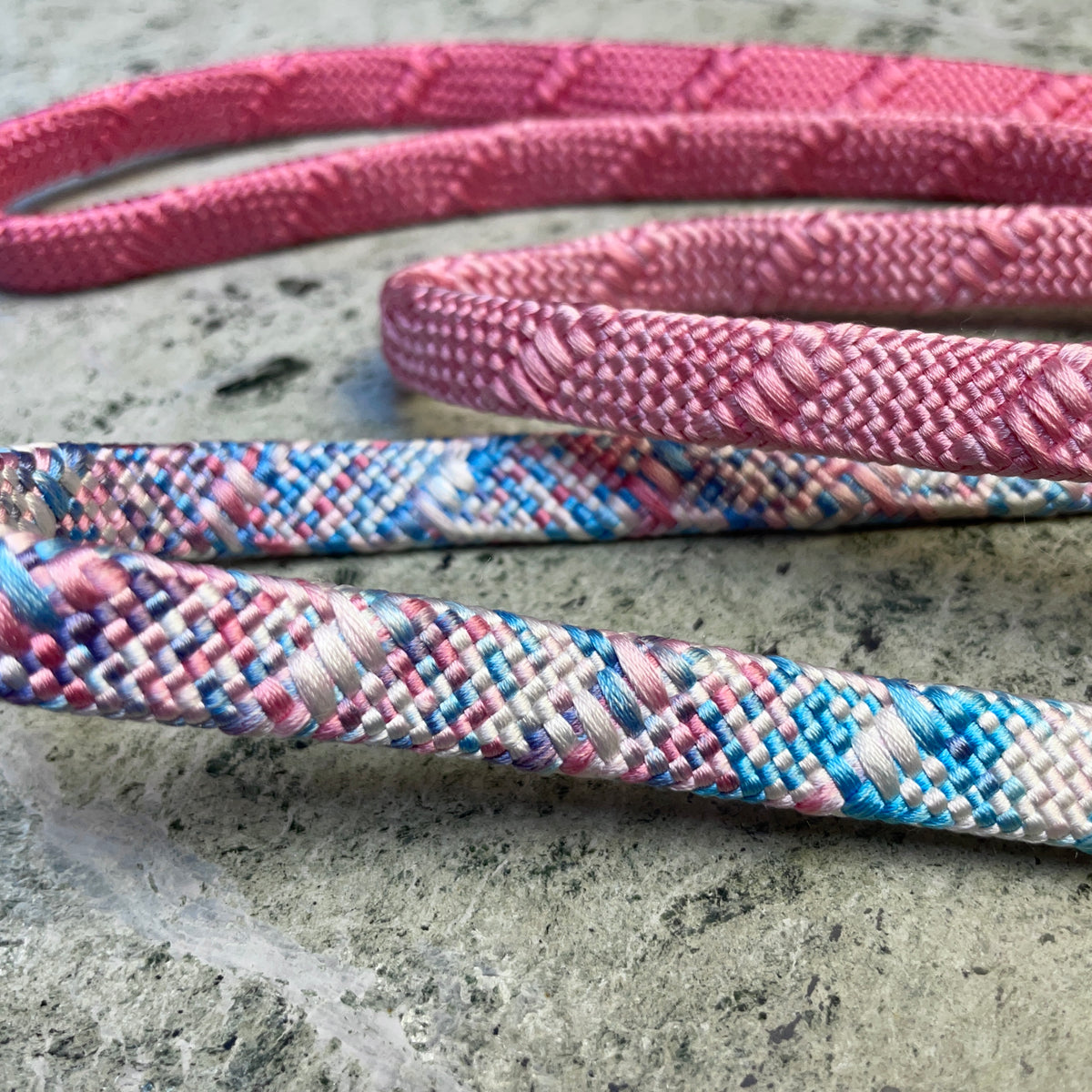 Obijime Belt Flat Blue and Pink Ombre in Silk