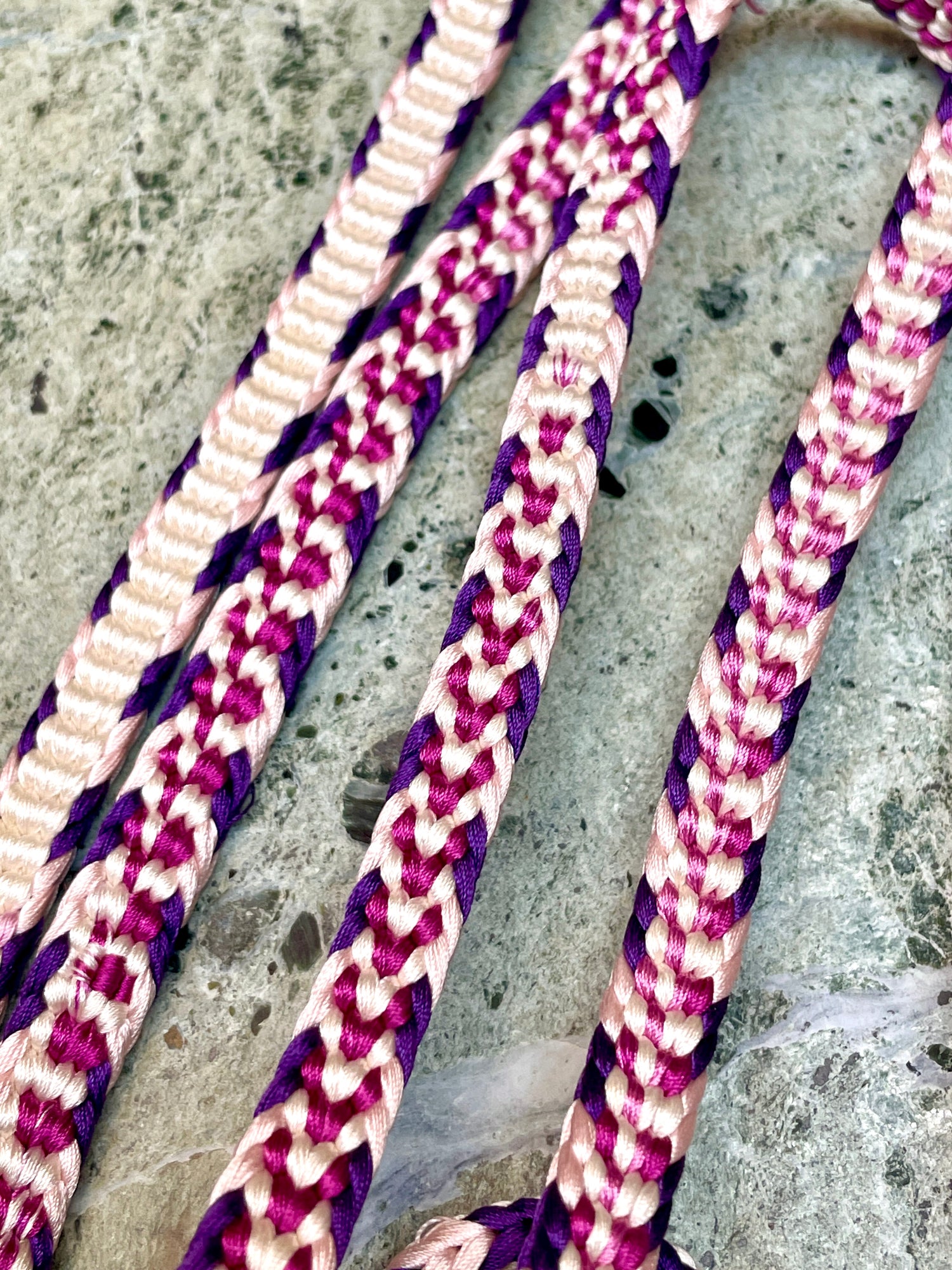 Obijime Braid Ombre Purple and White in Silk