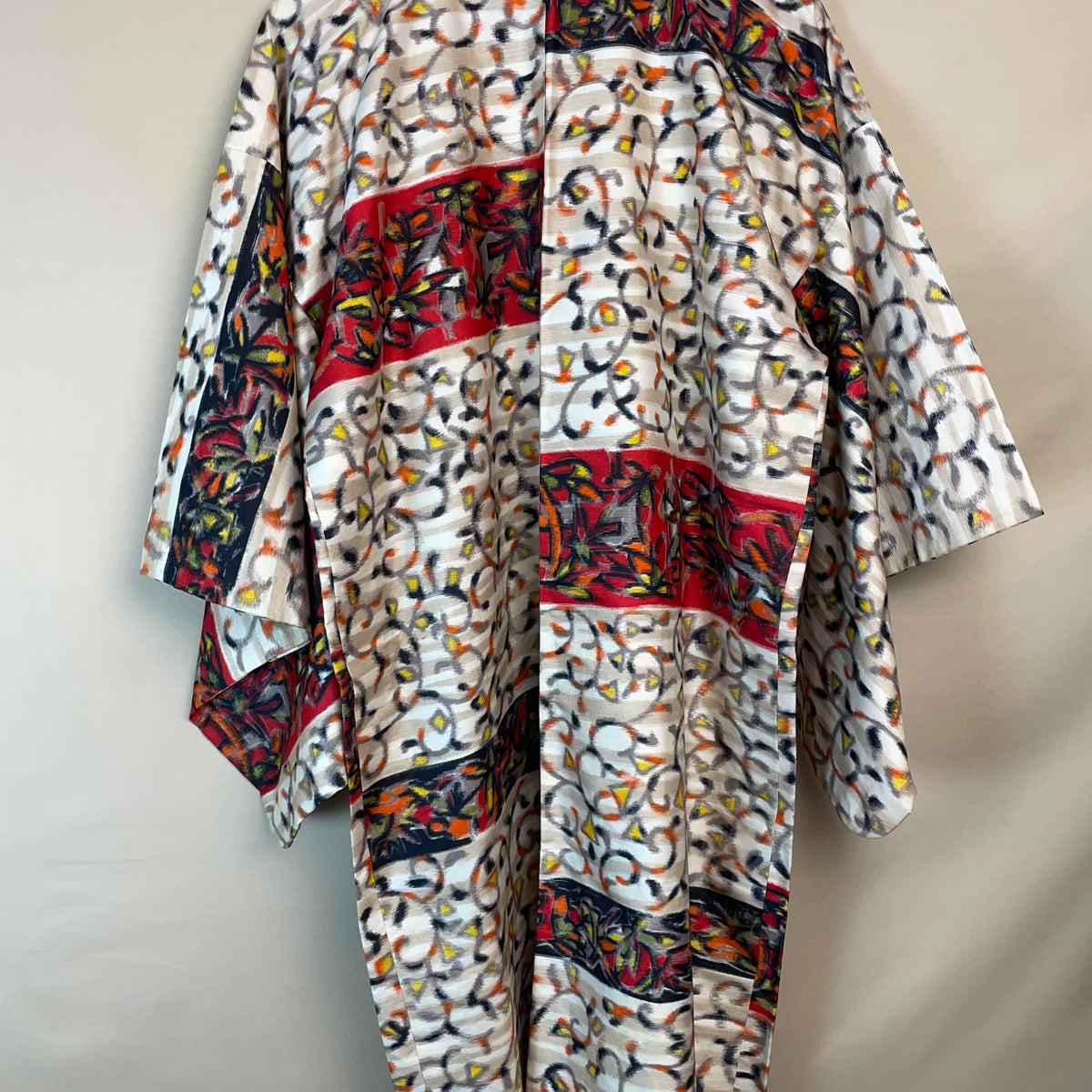 Haori Meisen Tsumugi Colorful Branches in Silk