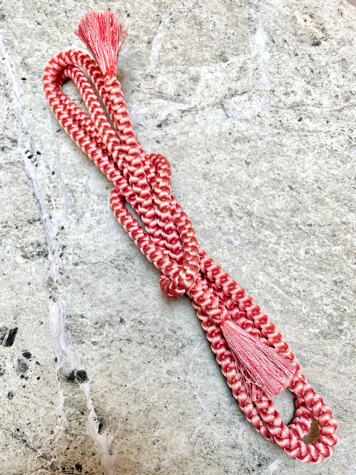 Obijime Round Braid Mauve Pink in Silk