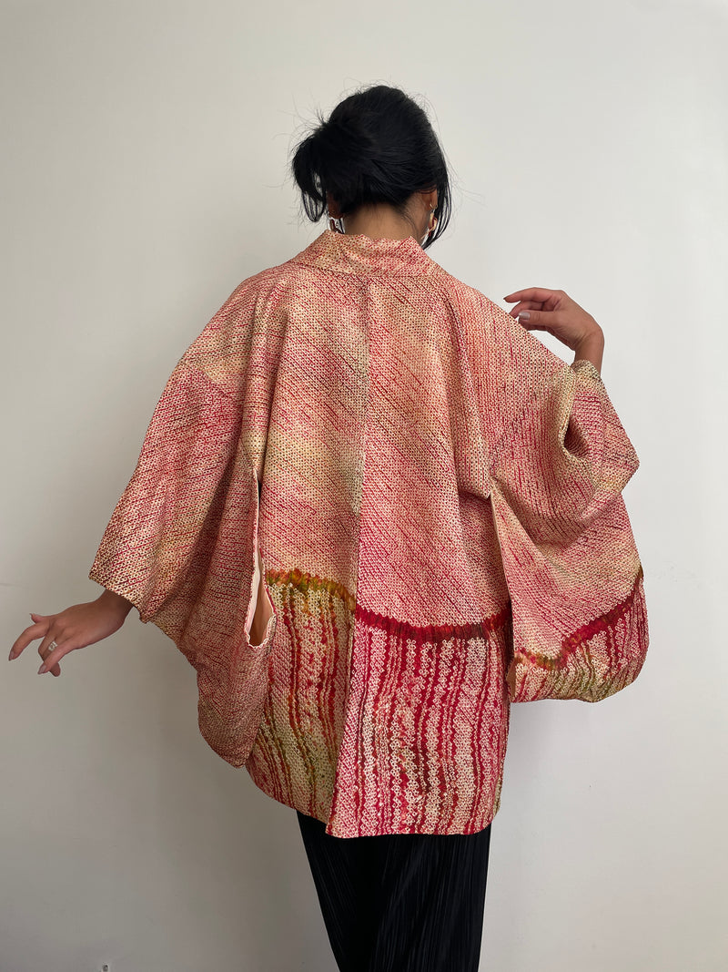 Haori Shibori Crayon in Silk