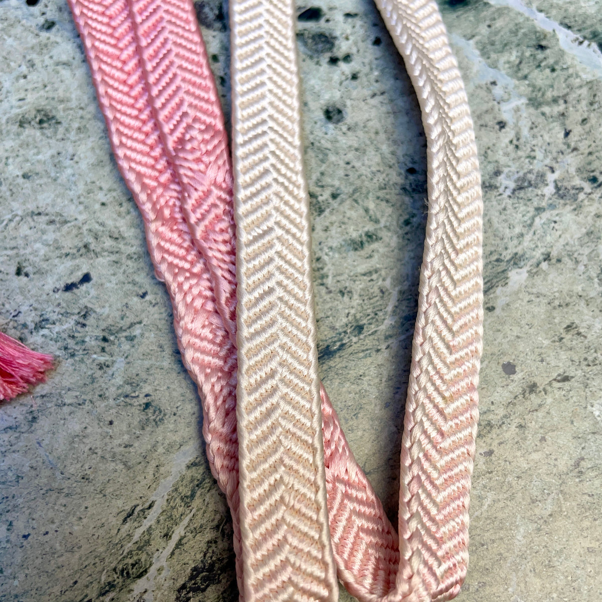 Obijime Flat Pink and White Ombre