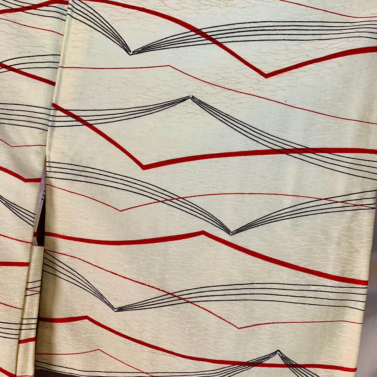 Haori Modern Art in Pale Yellow Silk