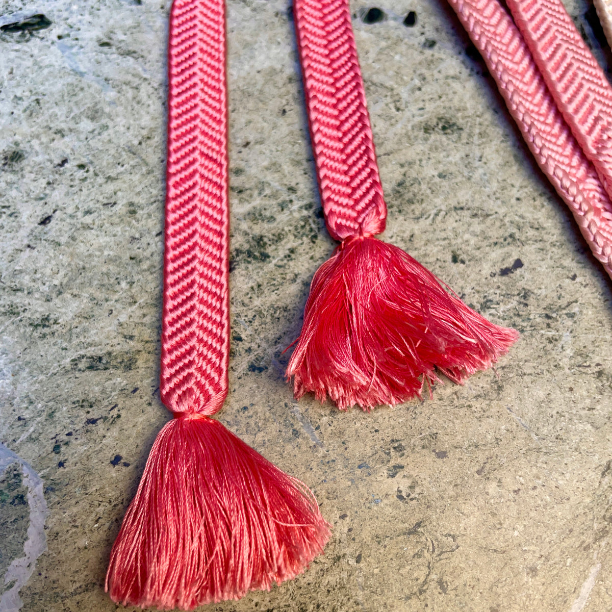Obijime Flat Pink and White Ombre