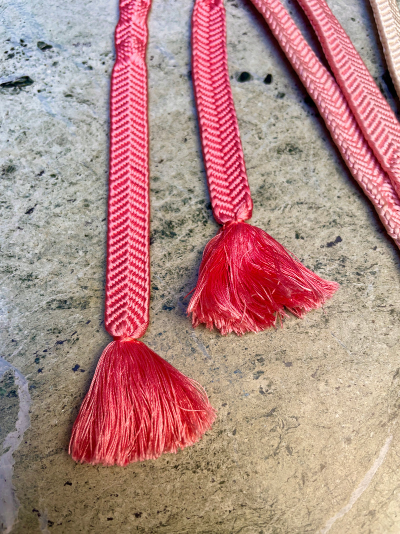 Obijime Flat Pink and White Ombre