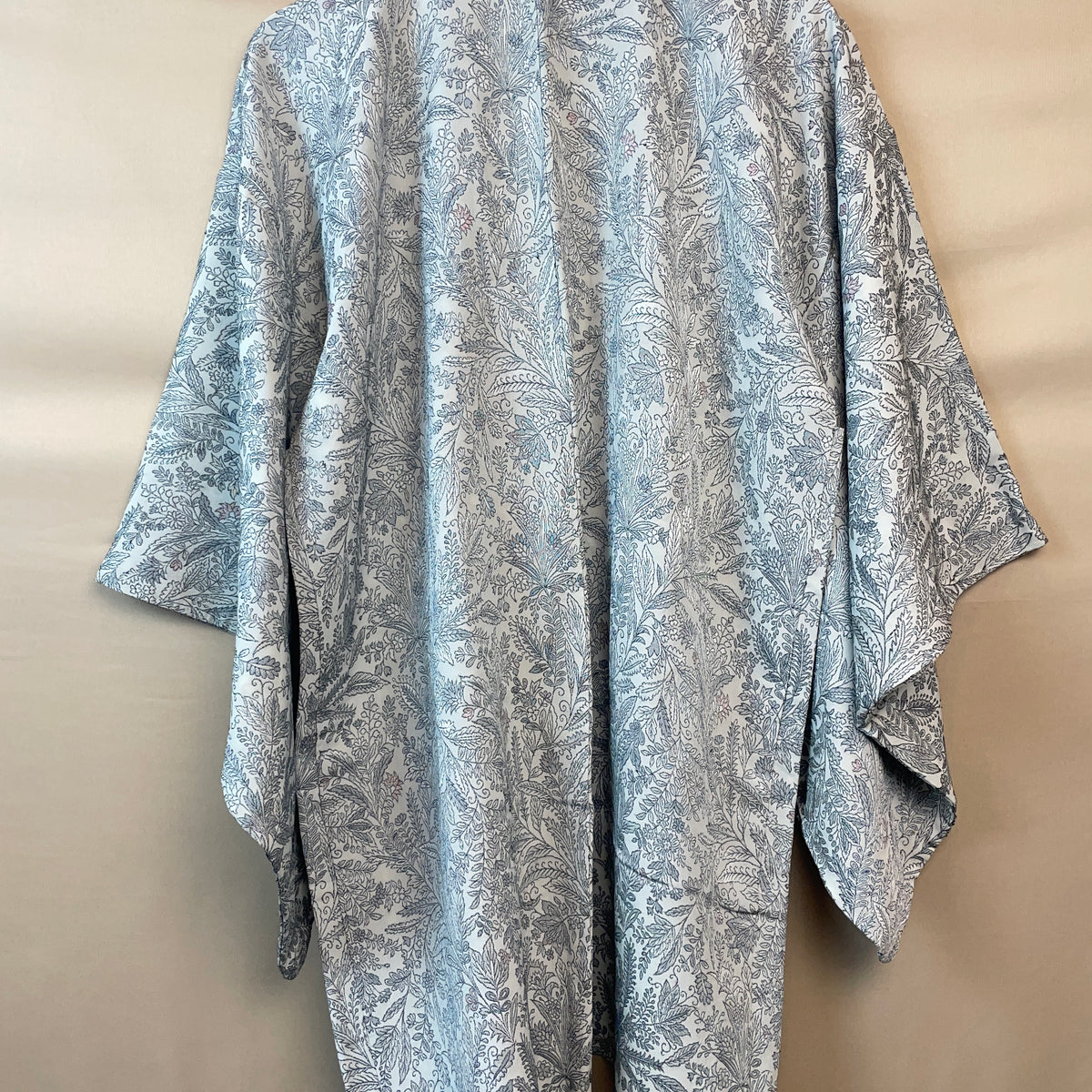 Haori Jaquard Ice Mint With Metallic Plants