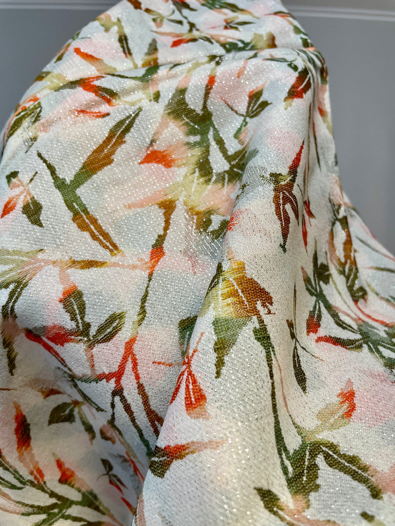 Haori Double Layerd Leaves Cutouts with Shimmer