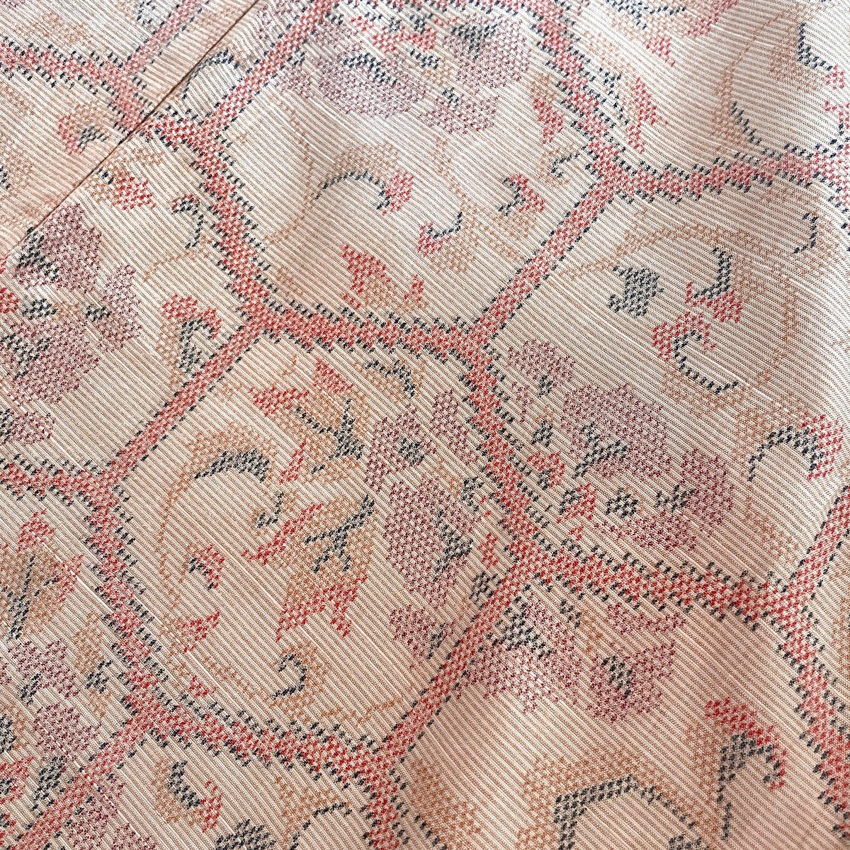 Short Kimono Single Layer in Earthy Peach Silk