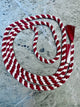 Obijime Belt Round Braided Peppermint Red White