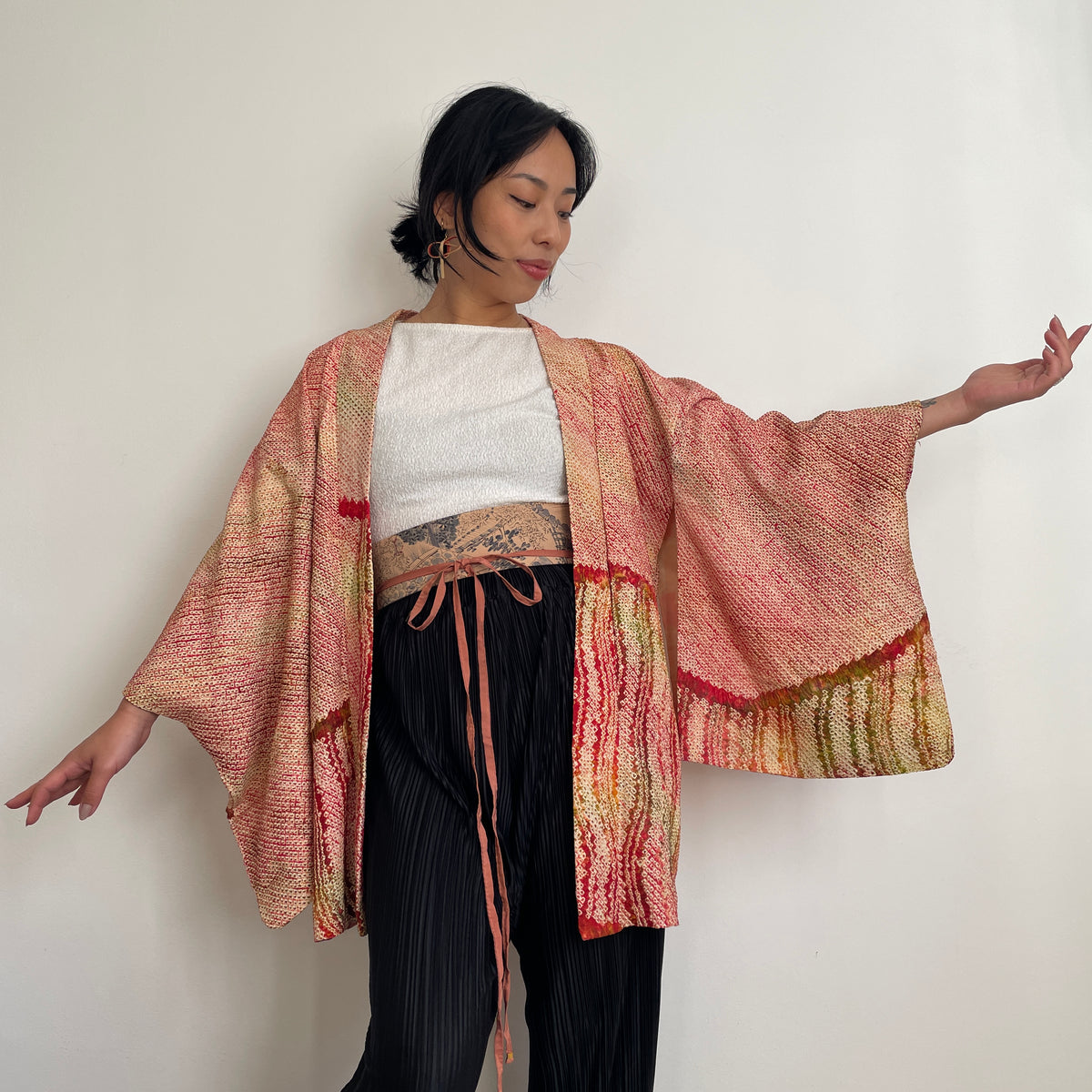 Haori Shibori Crayon in Silk