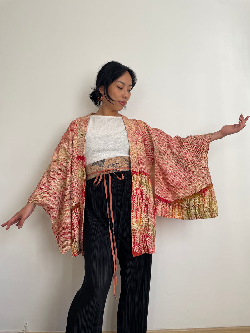 Haori Shibori Crayon in Silk