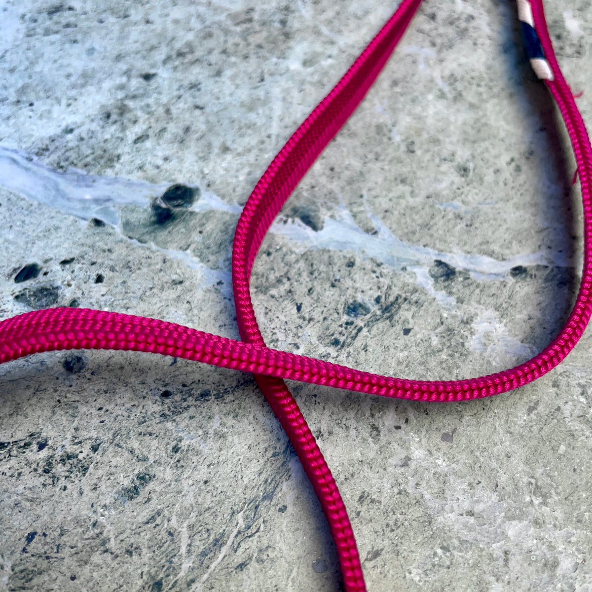 Obijime Belt Flat Deep Magenta with Dark Blue Arrows