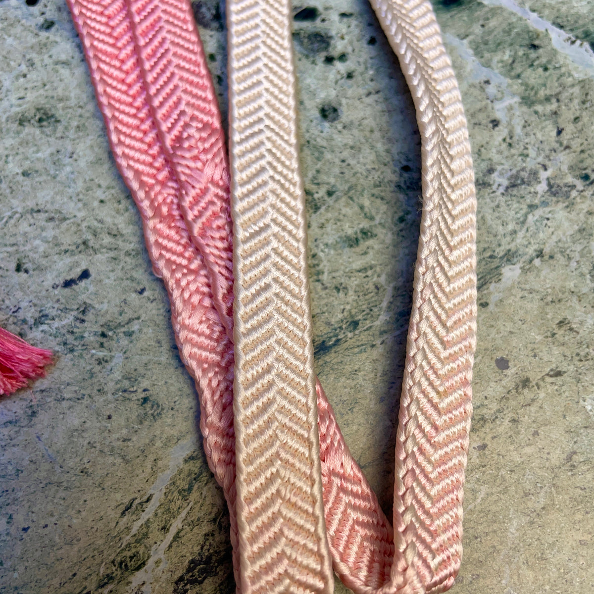 Obijime Flat Pink and White Ombre